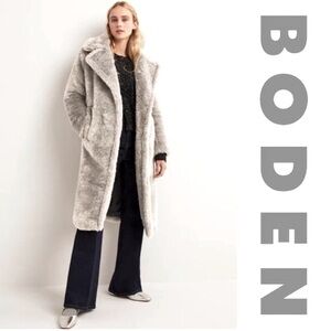 Boden Faux Fur Coat
